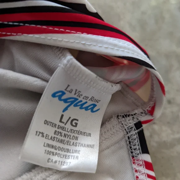 Red White+ Blue Tankini Top sz L - Picture 5 of 5